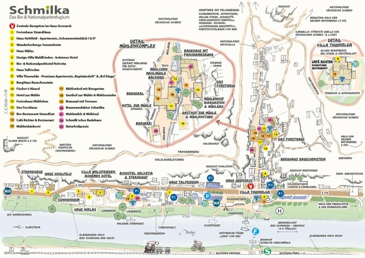 Bio- Und Nationalpark Refugium Schmilka Hotel บาดชานเดา ภายนอก รูปภาพ